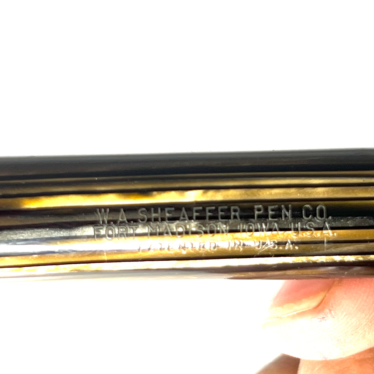 Sheaffer Senior Balance Celluloid Brown & Tan Striated Set