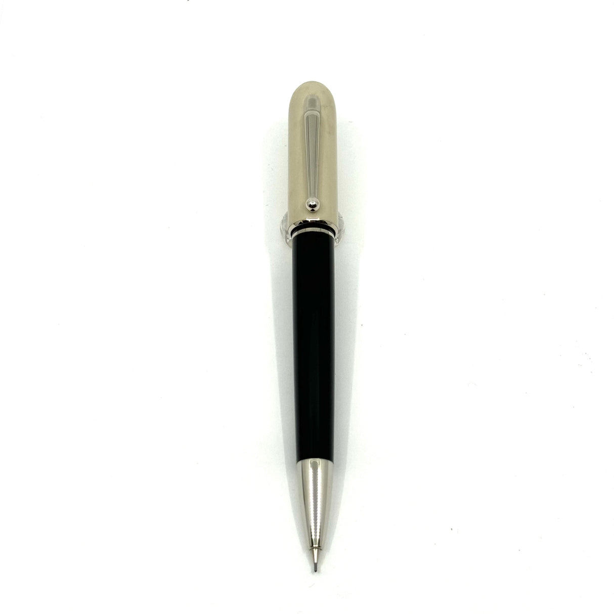 Dunhill Sidecar Ivory Lacquer Cap/Black Barrel Mechanical Pencil - 0.7mm Lead