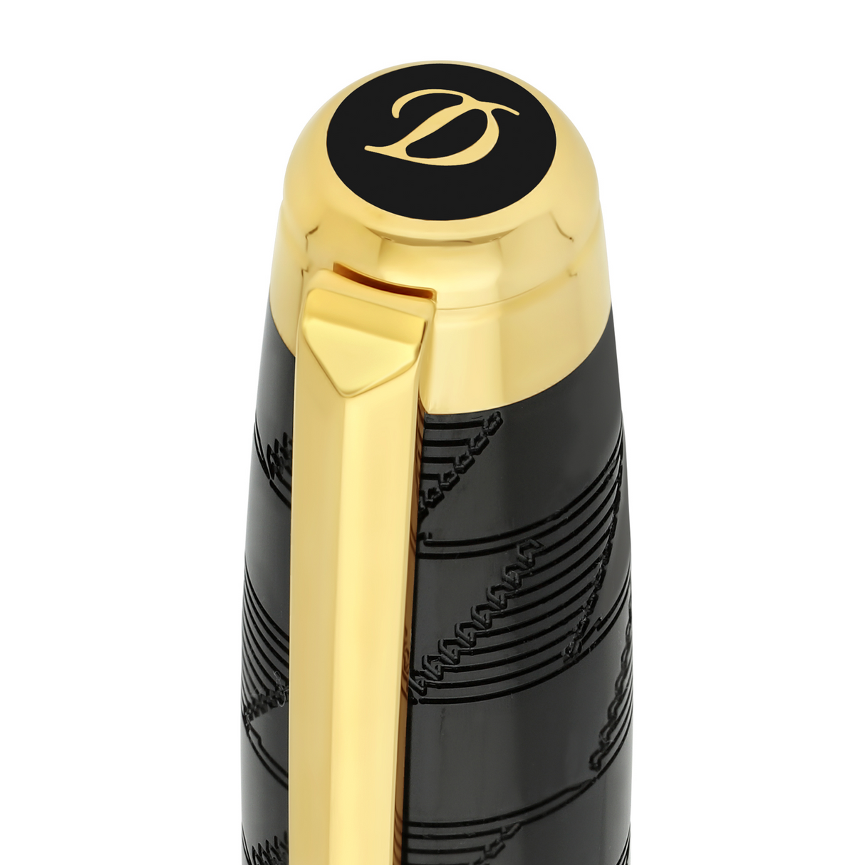 S.T. Dupont Monogram 1872 Eternity M Black & Gold Ballpoint