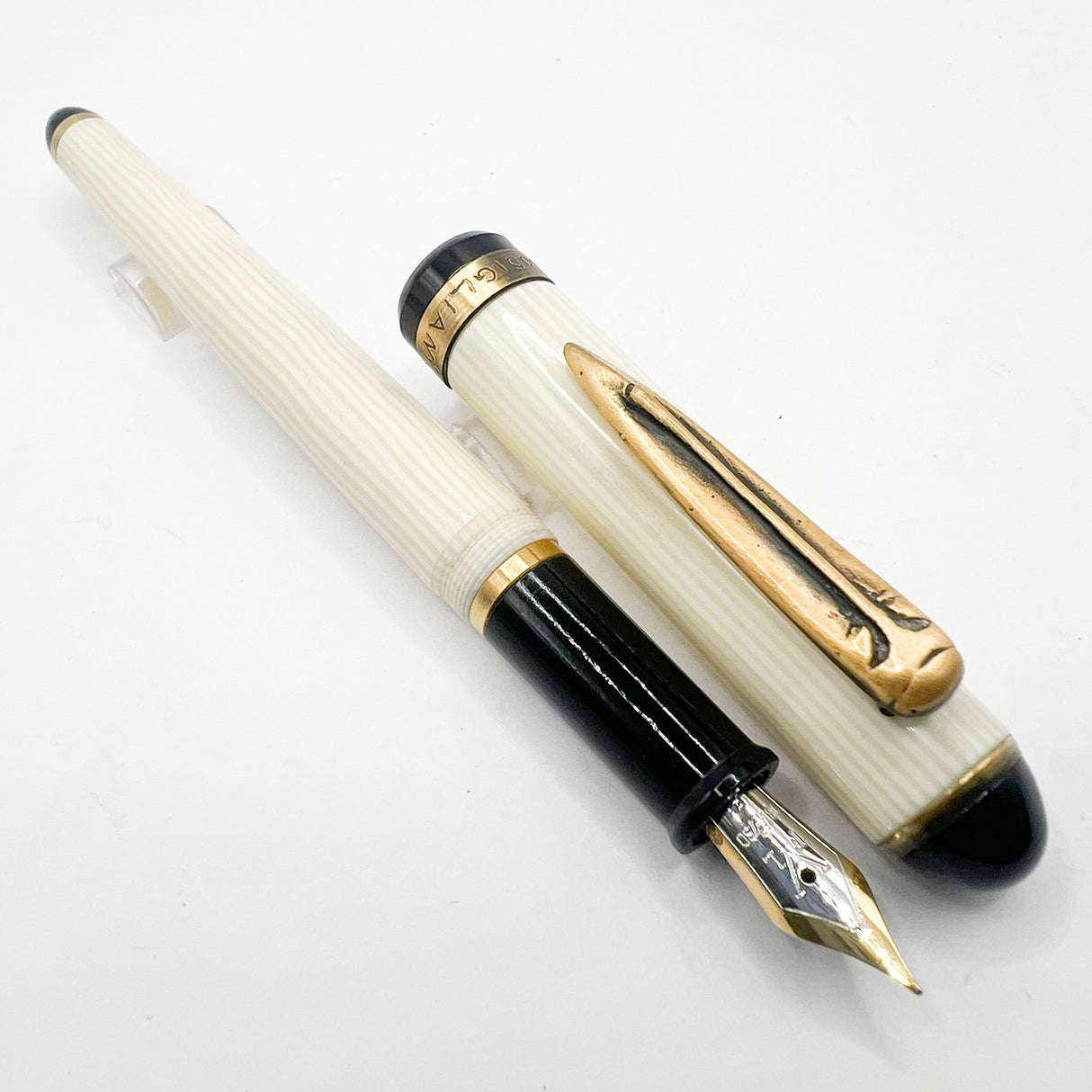 Francois Yves Luthier Modigliani White Limited Edition Fountain Pen - Fine 18kt Gold Nib
