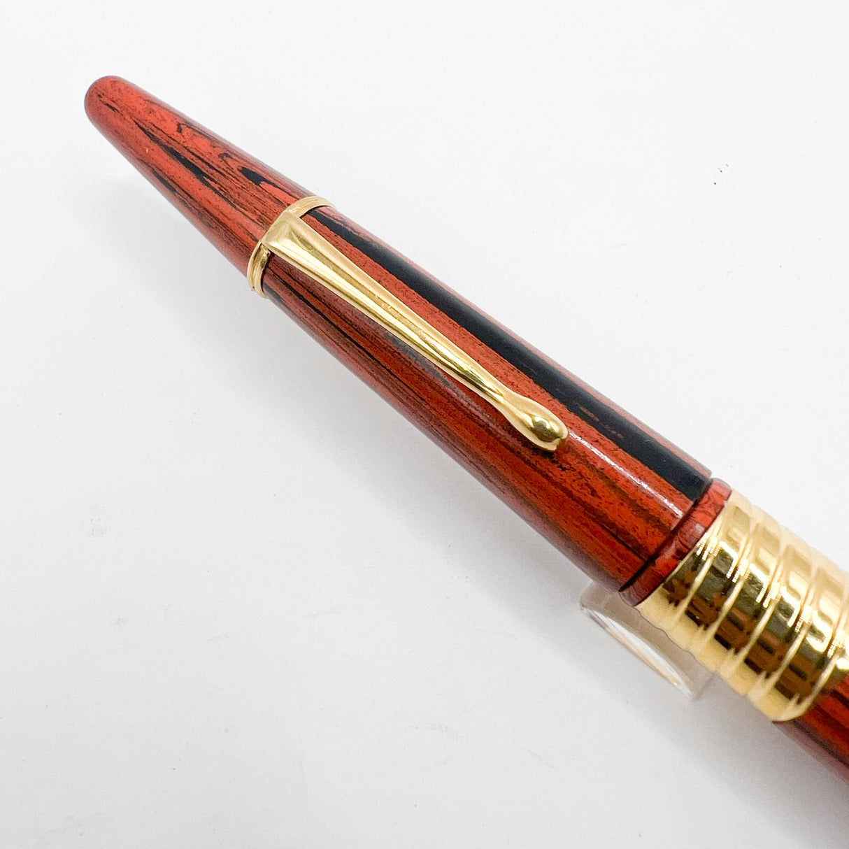 Bexley Woodgrain Ebonite Taper Cap Fountain Pen Limited Edition on behalf of Pen Collectors of America - Fine  18kt Gold Nib