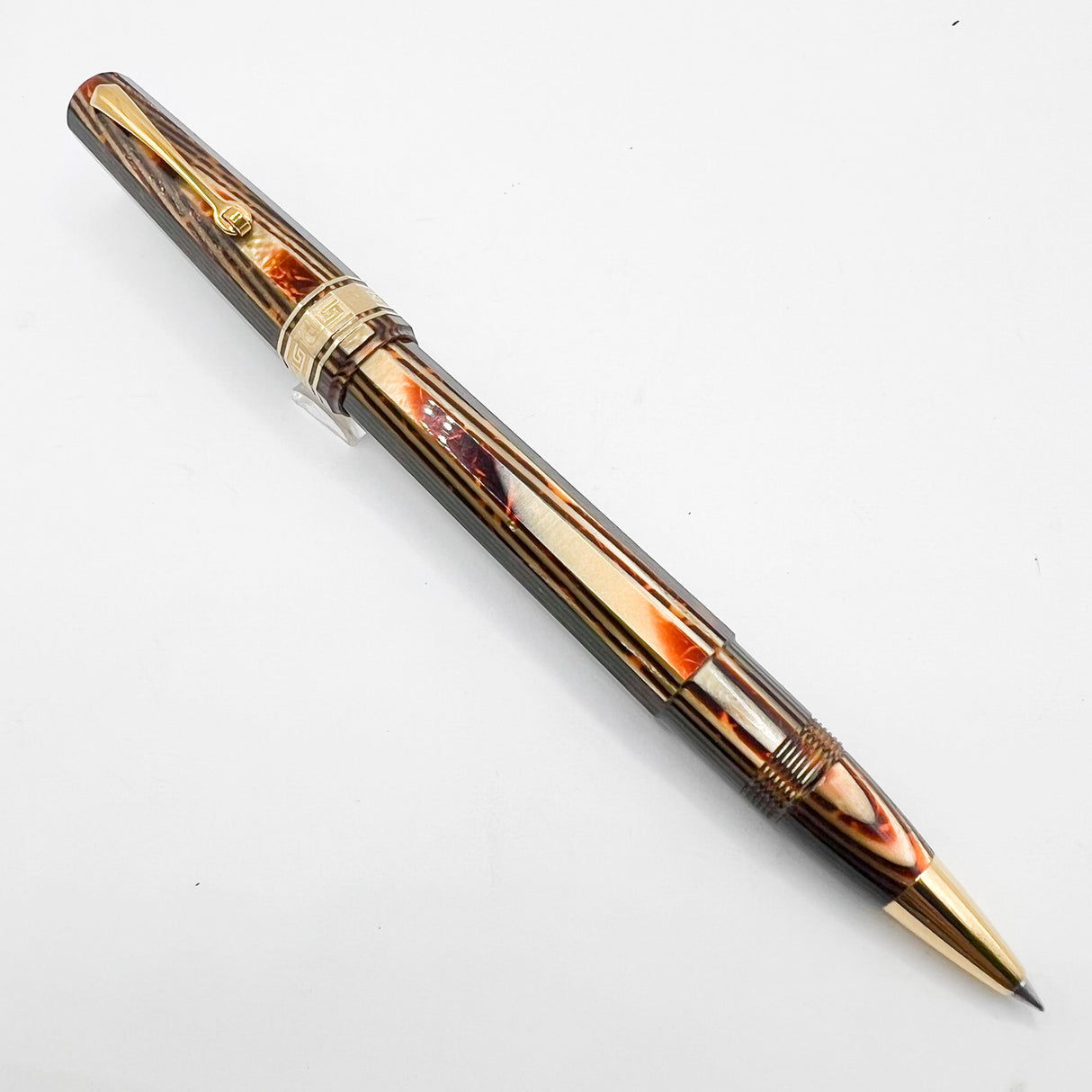 OMAS Paragon Exquisite Bronze Arco Celluloid Senior Size Rollerball Circa 1990's