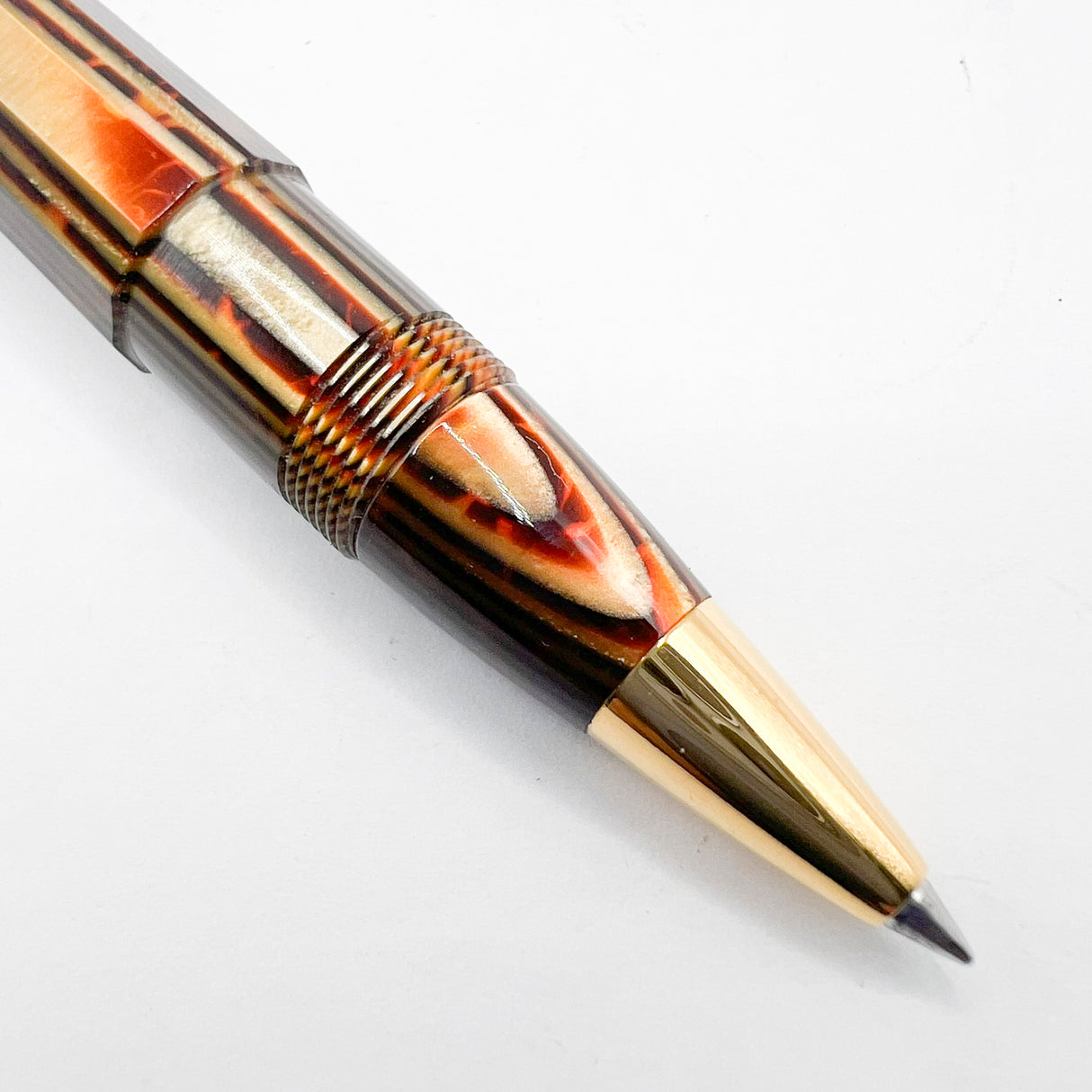 OMAS Paragon Exquisite Bronze Arco Celluloid Senior Size Rollerball Circa 1990's