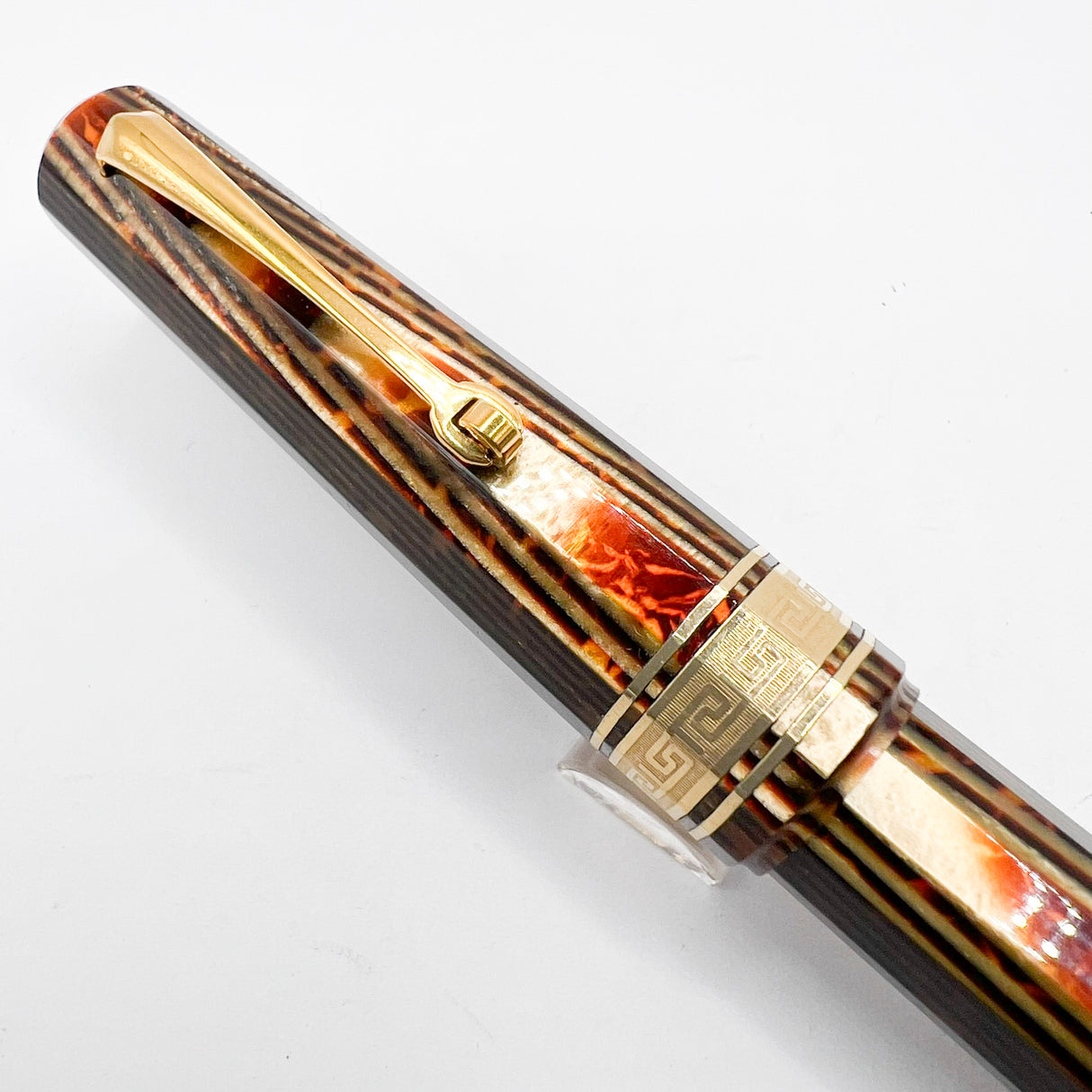 OMAS Paragon Exquisite Bronze Arco Celluloid Senior Size Rollerball Circa 1990's
