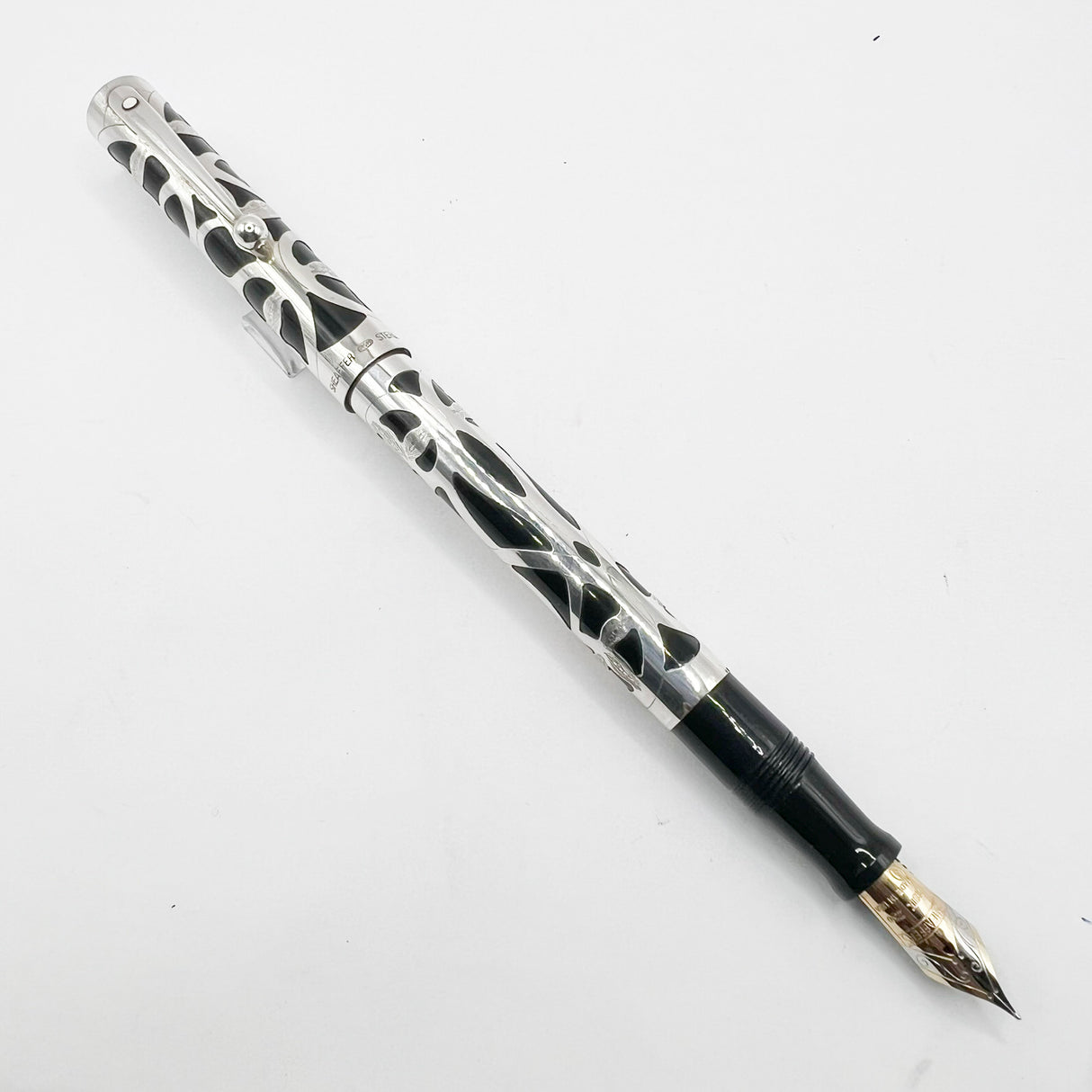 Sheaffer Nostalgia Sterling Silver Filigree Fountain Pen - Flexible Fine 18kt Gold Nib