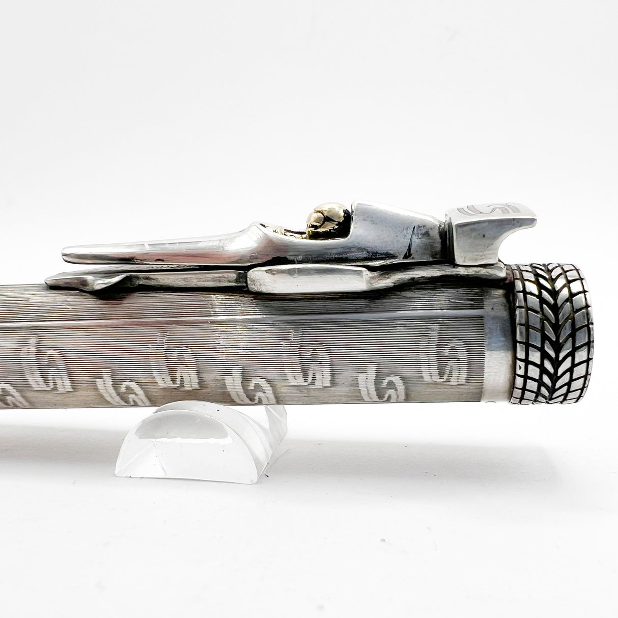 Montegrappa Ayrton Senna Limited Edition Sterling Silver Fountain Pen - Medium 18kt Gold Nib - A RARE Fountain Pen!