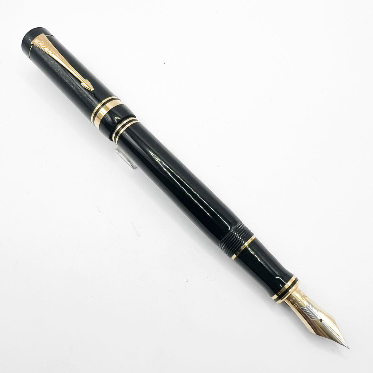 Parker “George Bush” 1989 Inaugural Black Duofold Centennial (Largest) Fountain Pen - Medium 18kt Gold Nib