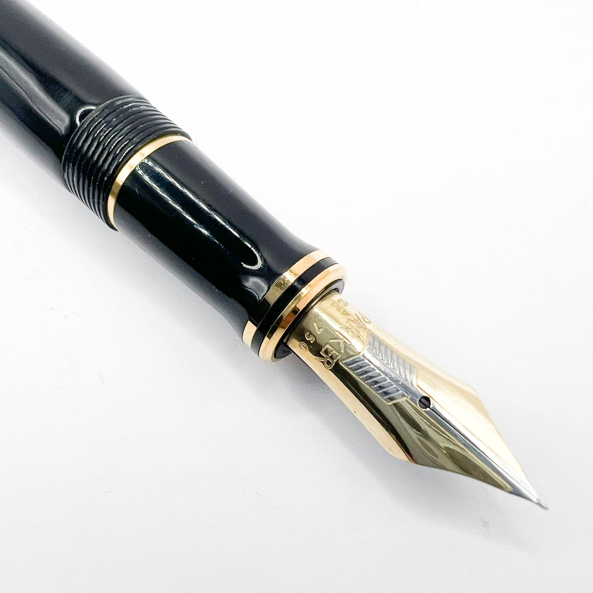 Parker “George Bush” 1989 Inaugural Black Duofold Centennial (Largest) Fountain Pen - Medium 18kt Gold Nib