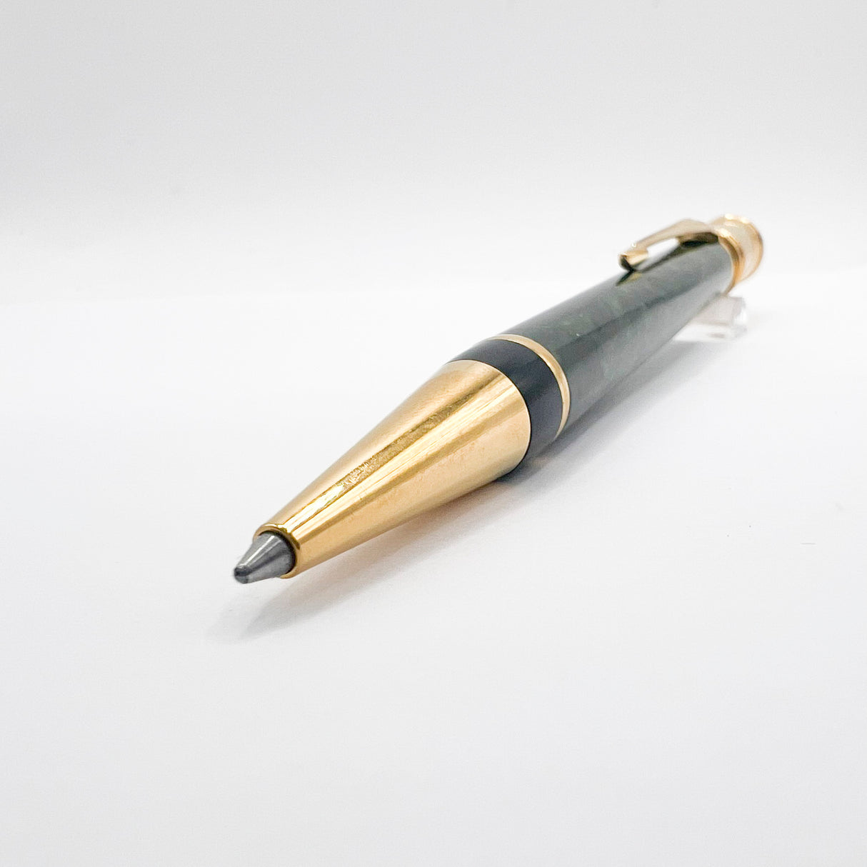 Parker Duofold Jade Marble (Grayish Green) Ballpoint Pen - Circa 2000