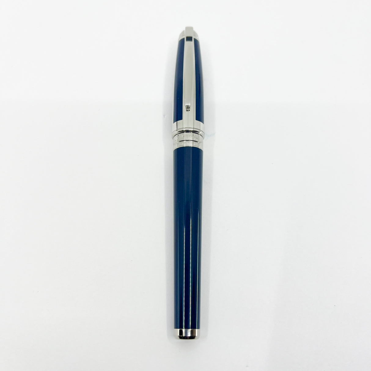 S. T. Dupont Grand Orpheo Theme Placed Midnight Blue Lacquer Fountain Pen - Fine 18kt Gold Nib