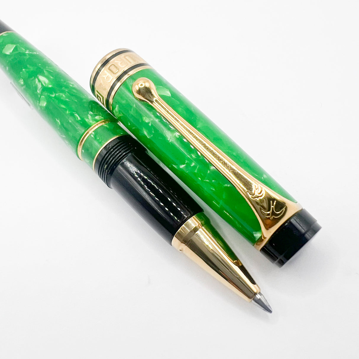 Aurora Optima Primavera Marbled Green Limited Edition Rollerball