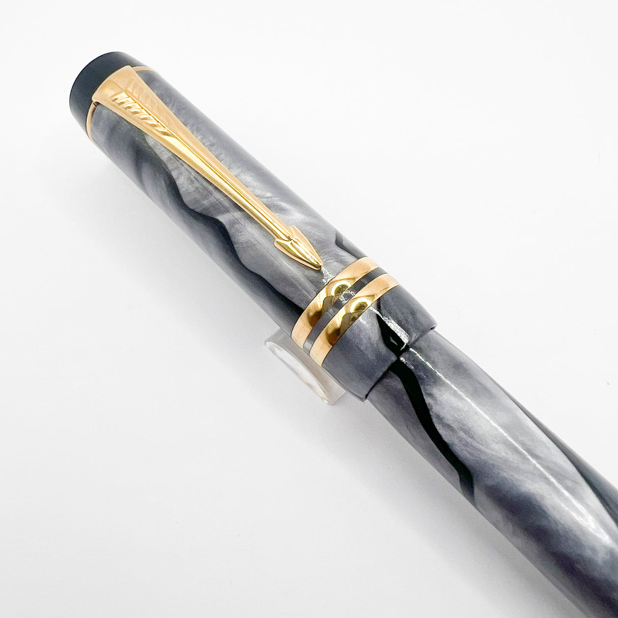 Parker Duofold Marbled Gray, Pearl & Black Rollerball