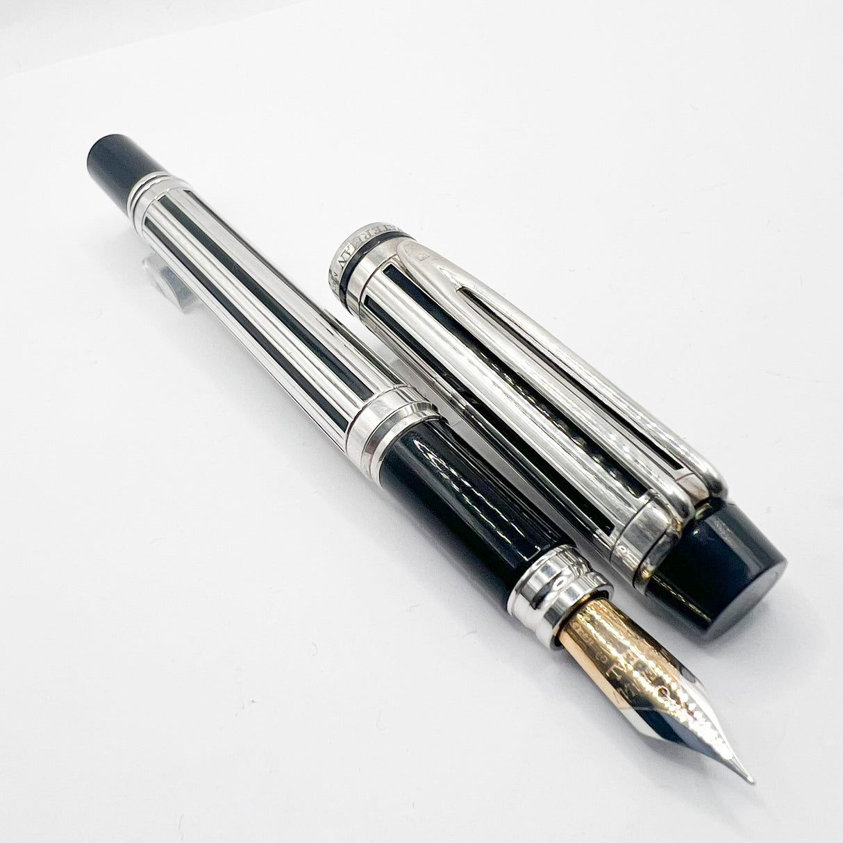 Waterman Night & Day Silver-Plated Fountain Pen - Fine 18kt Gold Nib