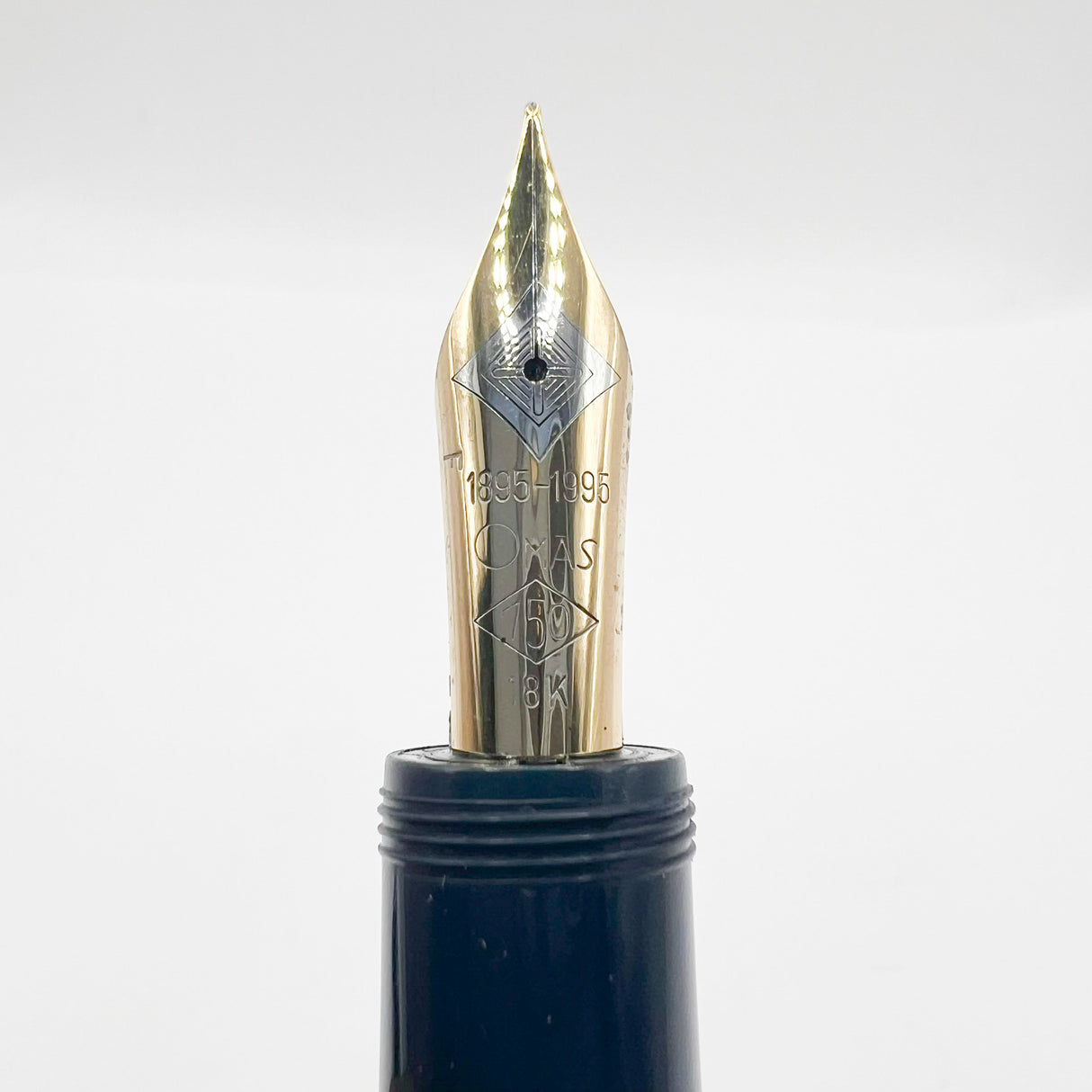 OMAS Dark Blue Marconi Limited Edition Fountain Pen - Fine 18kt Gold Nib