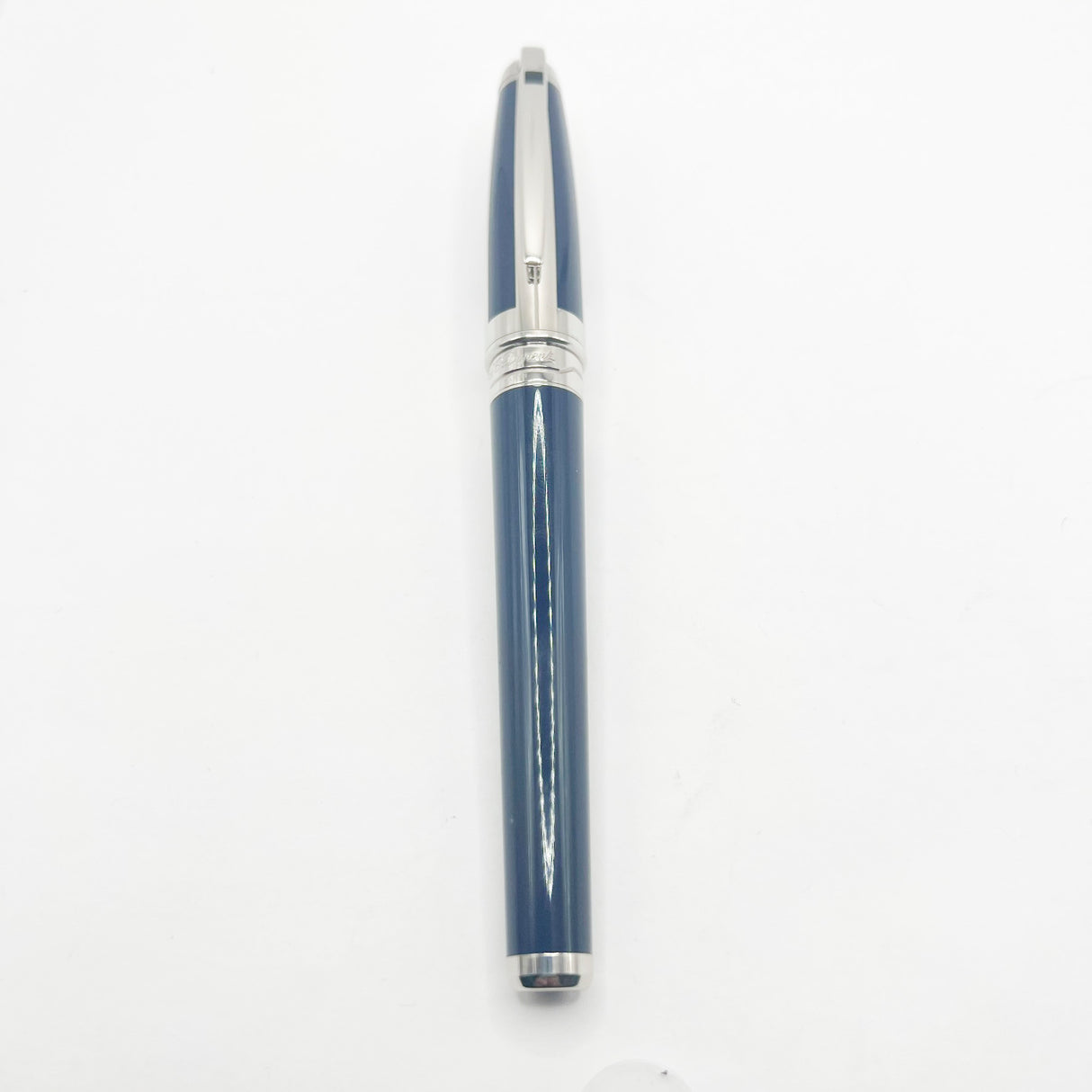 S. T. Dupont Grand Orpheo Theme Placed Midnight Blue Lacquer Fountain Pen - Medium 18kt Gold Nib