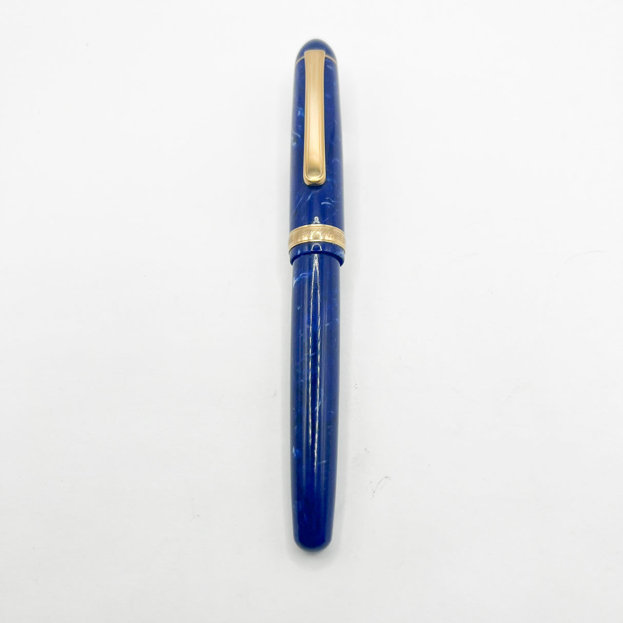 Platinum 3776 Century Celluloid Midnight Ocean Blue Fountain Pen - Broad 18kt Gold Nib