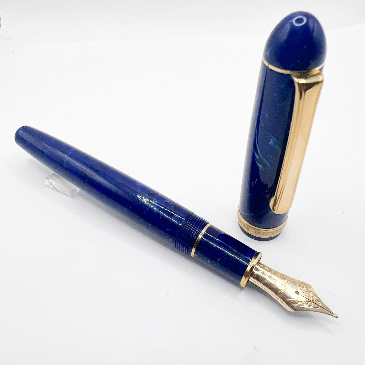 Platinum 3776 Century Celluloid Midnight Ocean Blue Fountain Pen - Broad 18kt Gold Nib