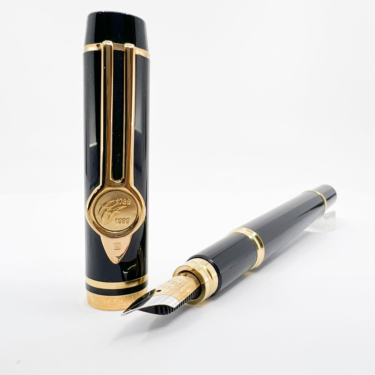 Waterman French Bi-Centennial LeMans Set - #100 Fountain Pen & Matching Ballpoint - Extra Fine 18 Kt Gold Nib