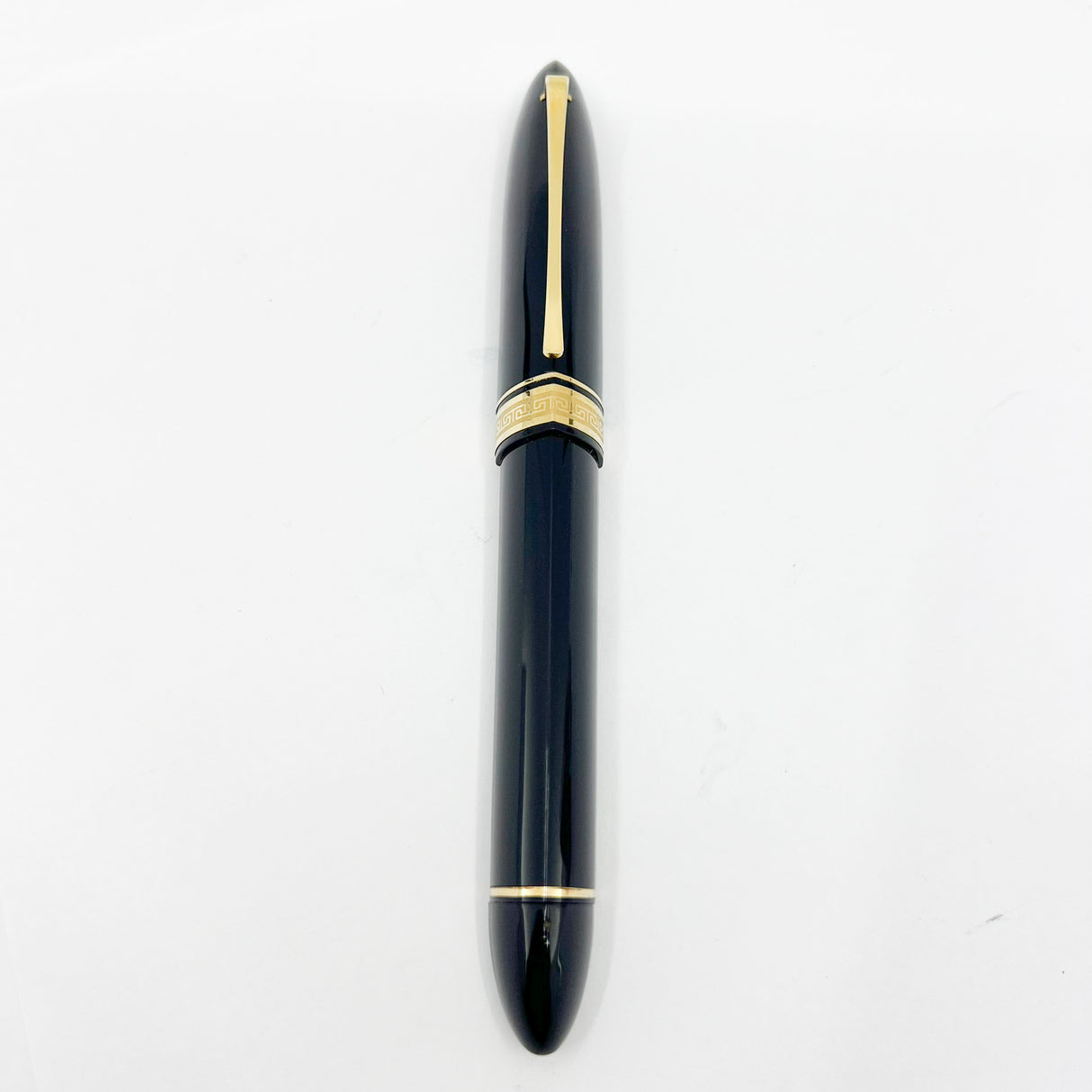 OMAS Blue/Black #360 Oversized Triangulated Fountain Pen - Fine 18kt Gold Nib