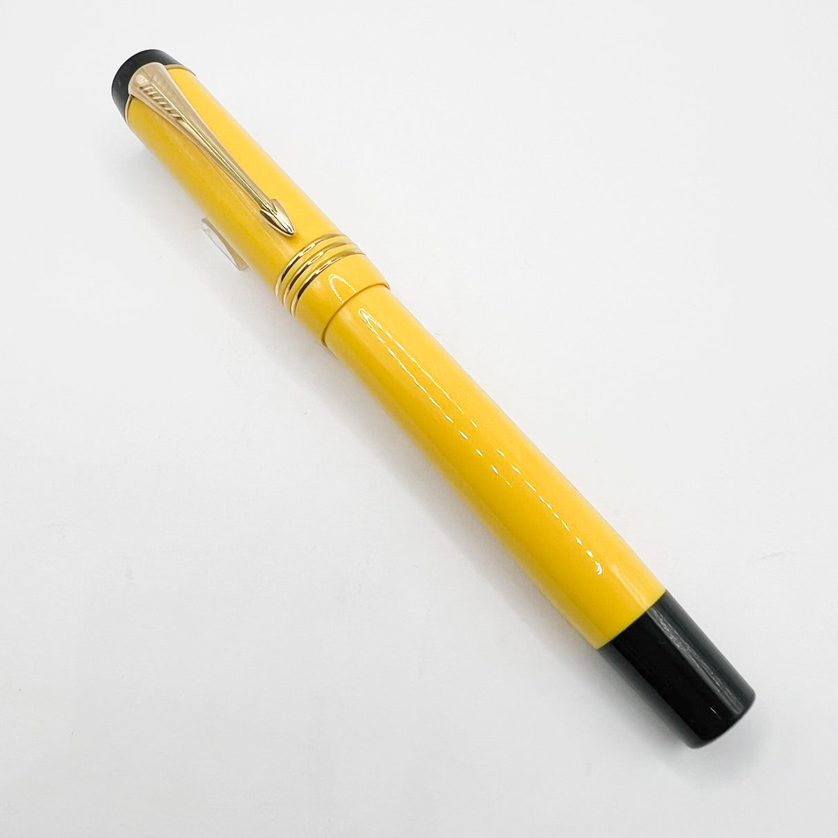 Parker Duofold Centennial Mandarin Yellow Limited Edition Fountain Pen (1995) - Medium 18kt Gold Nib