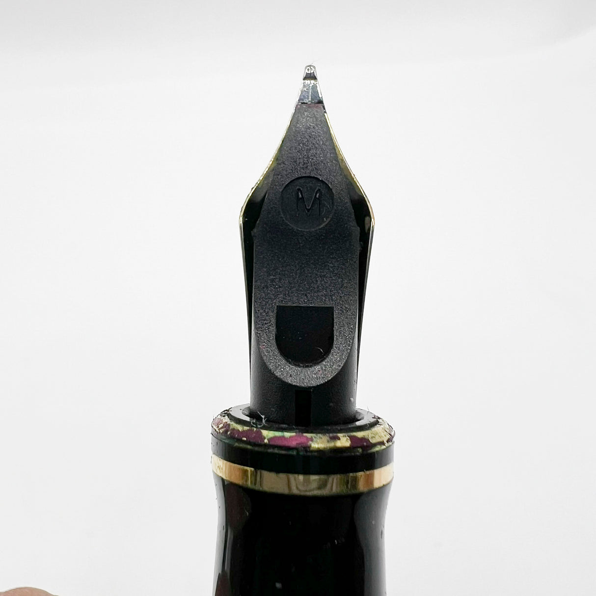 Parker Duofold Centennial Marbled Green Fountain Pen (Circa 1990) - Medium 18kt Gold Nib