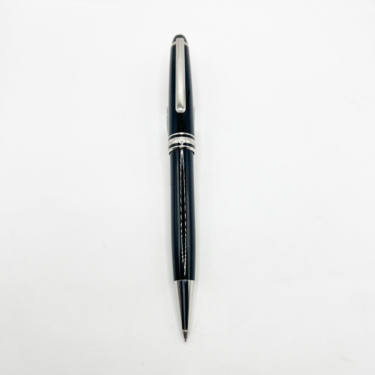 Montblanc #P165 Classique Black Resin Mechanical Pencil 0.7mm - Platinum-Plated Trim