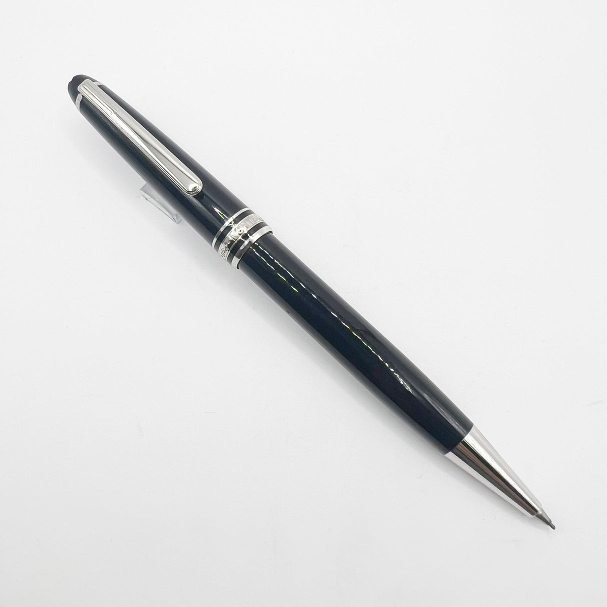 Montblanc #P165 Classique Black Resin Mechanical Pencil 0.7mm - Platinum-Plated Trim