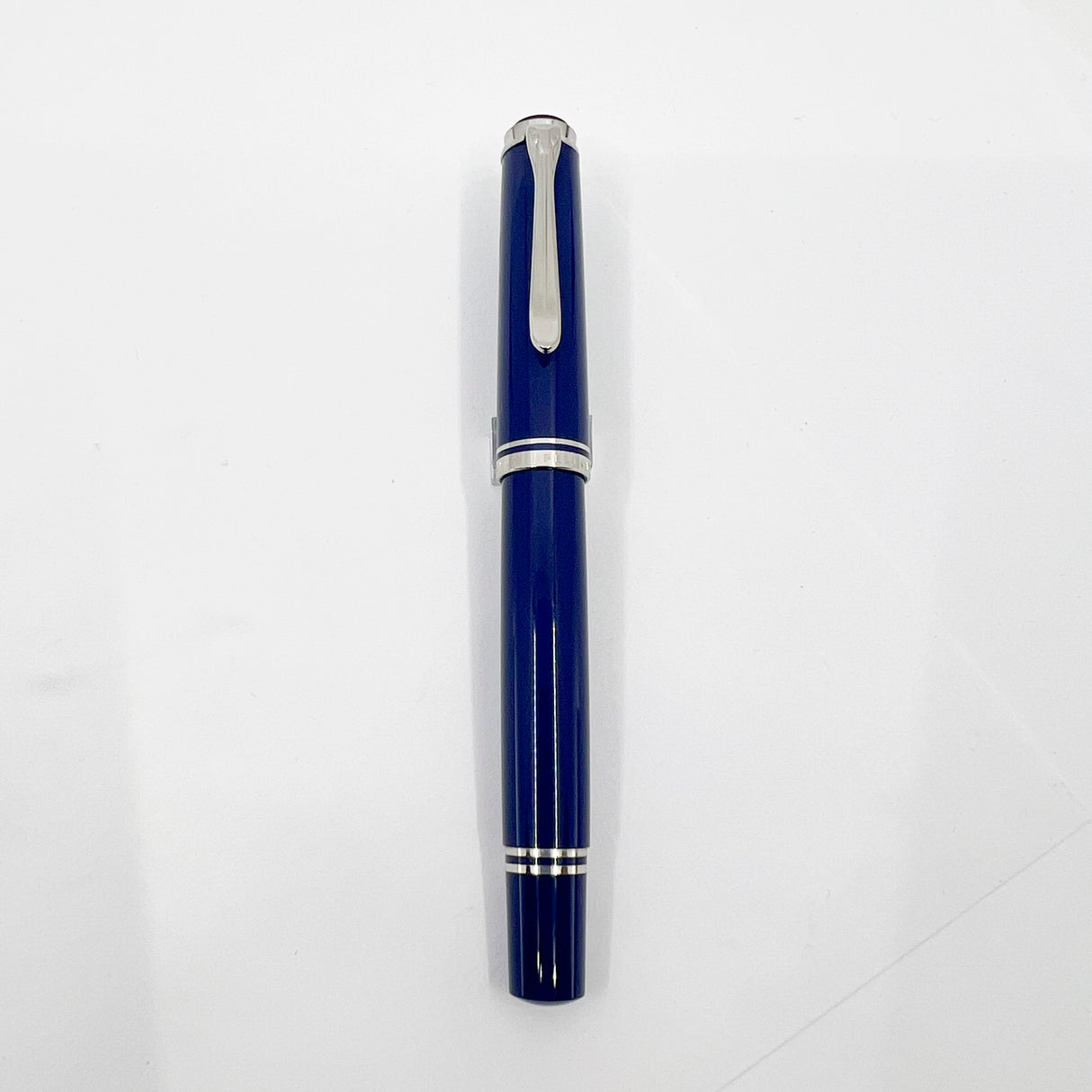 Pelikan M405 Solid Blue Special Edition Fountain Pen - Flexible Broad 18C Gold Nib