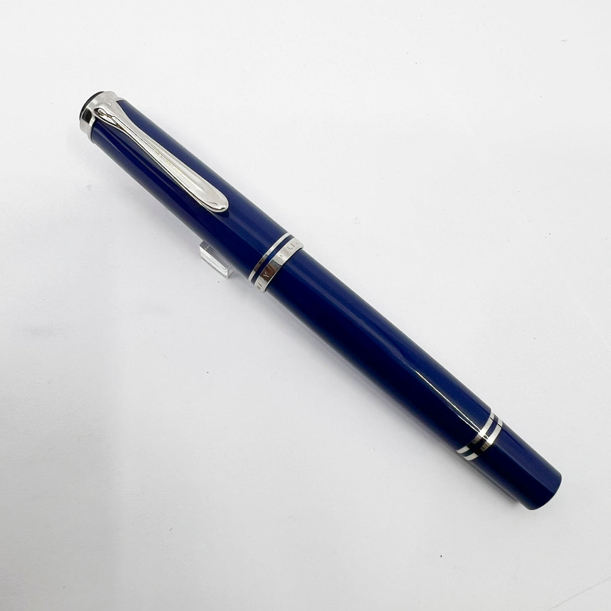 Pelikan M405 Solid Blue Special Edition Fountain Pen - Flexible Broad 18C Gold Nib