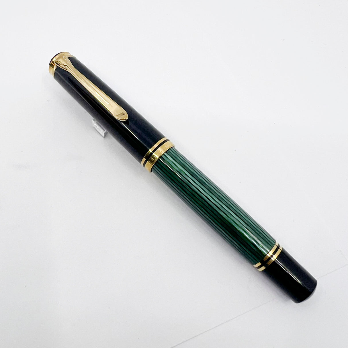 Pelikan Souveran Black/Green Striped M1000 Fountain Pen - Flexible Medium 18kt Gold Nib