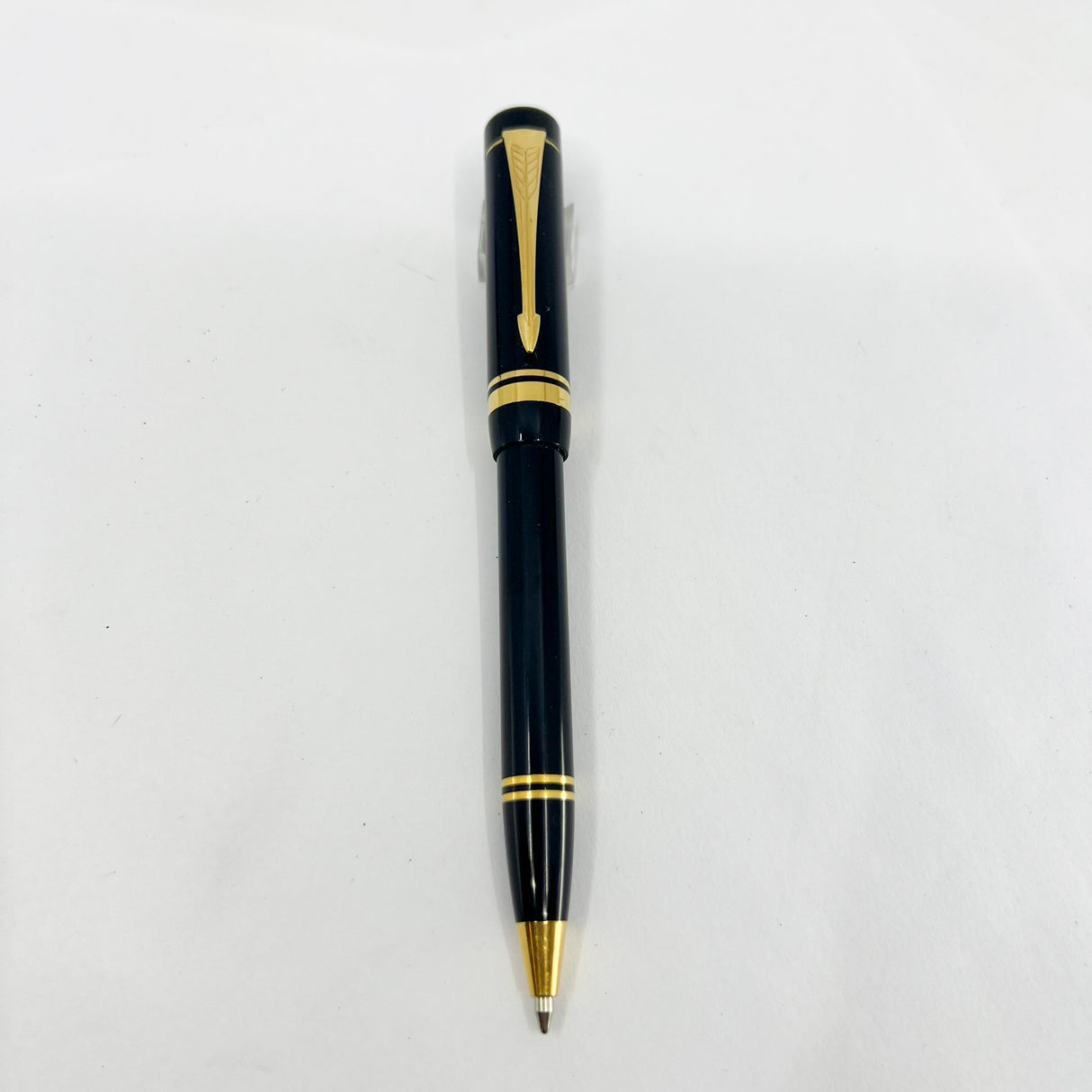 Parker Duofold First Generation Cap Actuated Black Ballpoint Pen - Circa 1989 - SCARCE!