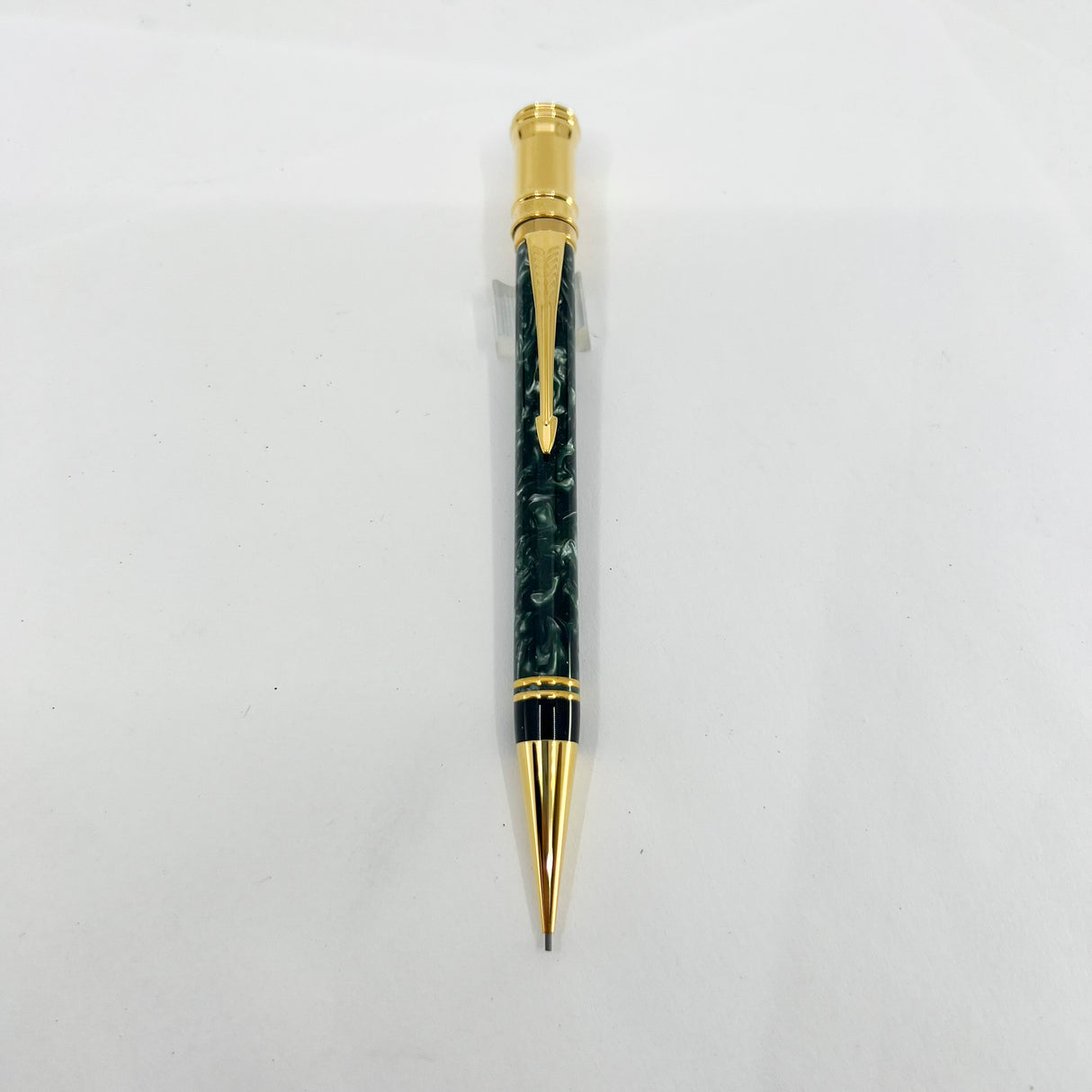 Parker Duofold Green Marble Mechanical Pencil 0.9mm - Circa 1991