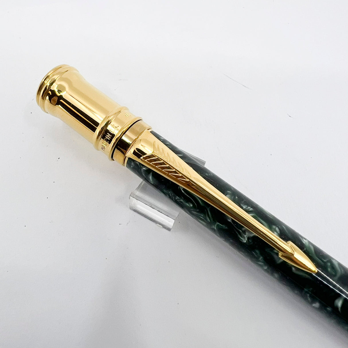 Parker Duofold Green Marble Mechanical Pencil 0.9mm - Circa 1991