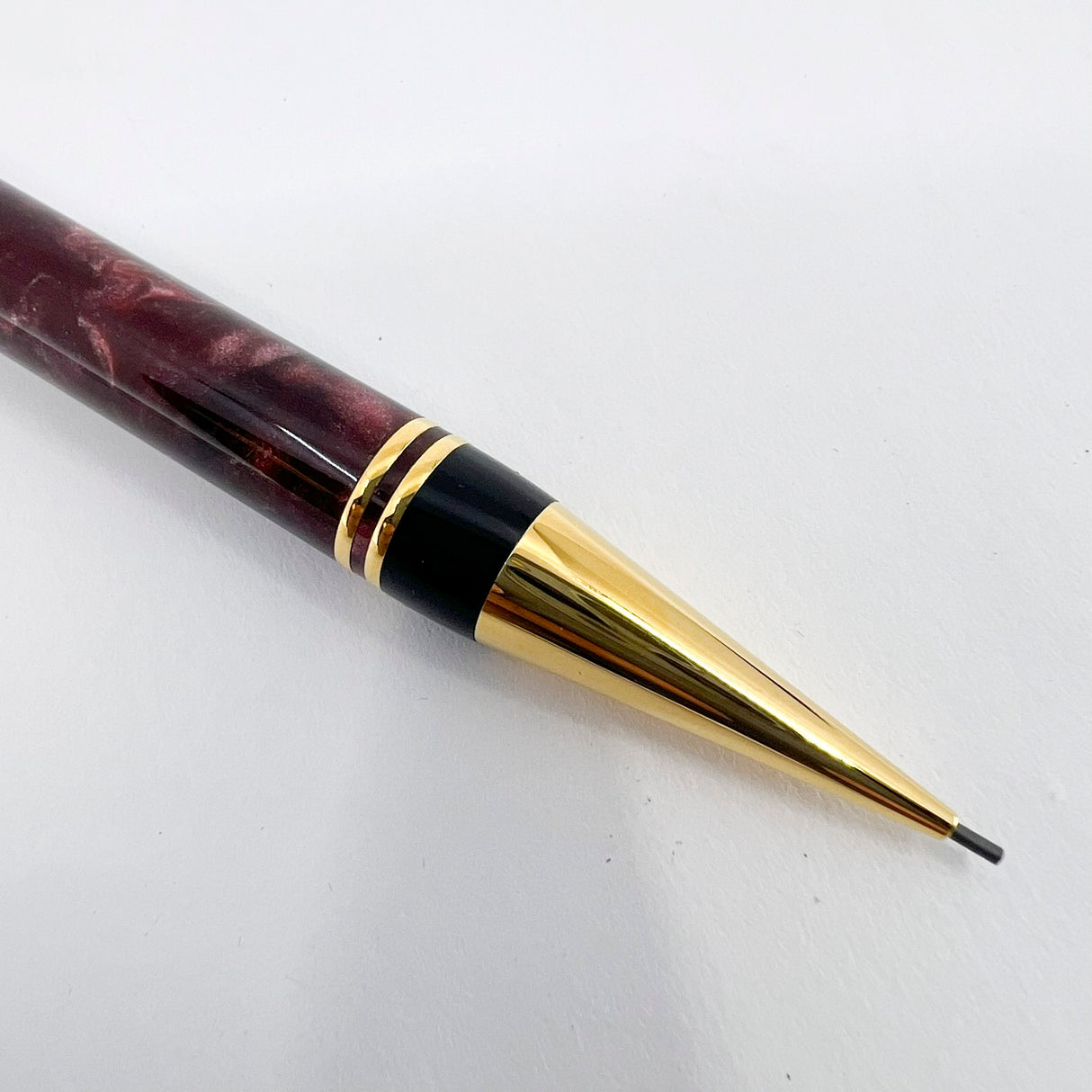 Parker Duofold Marble Maroon Mechanical Pencil 0.9mm - Circa 1991