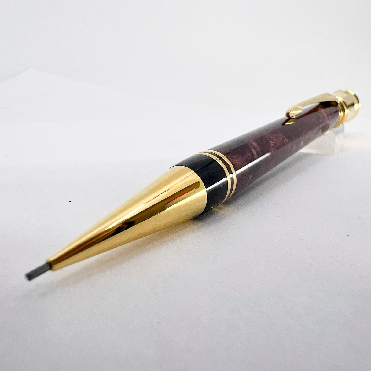 Parker Duofold Marble Maroon Mechanical Pencil 0.9mm - Circa 1991