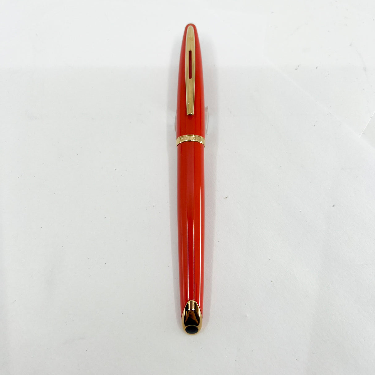 Waterman Carene Orange Coral Lacquer Fountain Pen - Extra Fine 18kt Gold Nib
