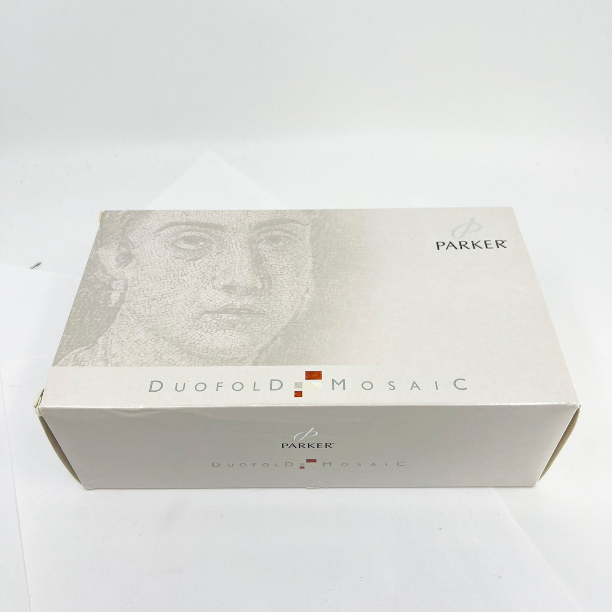 Parker Red Mosaic International Duofold Fountain Pen - Medium 18kt Gold Nib