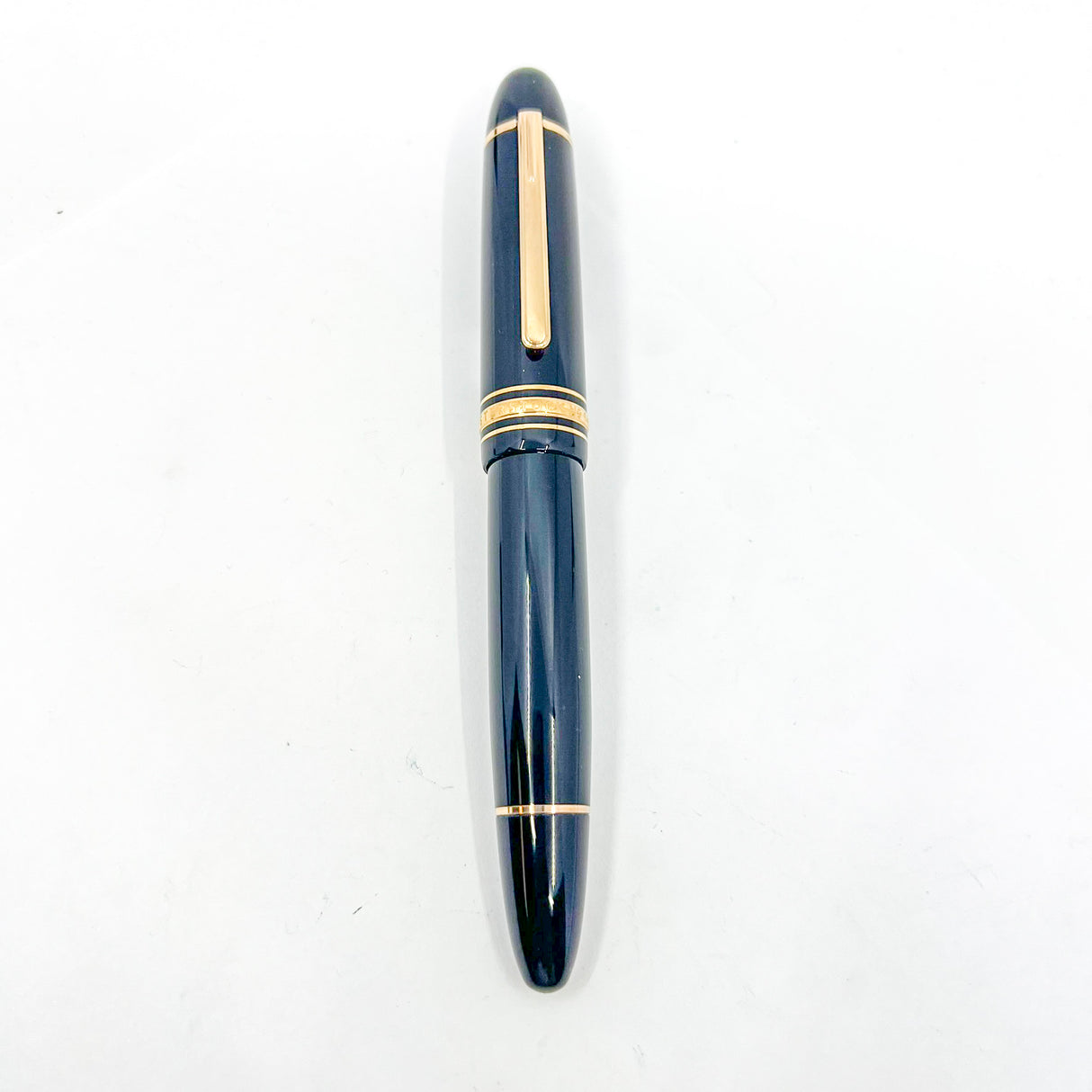 Montblanc Special Order Meisterstuck #149 (Largest) Fountain Pen - Bespoke Fine 18kt Gold Nib with Authentic Ruby Embedded + Special Nib Engraving