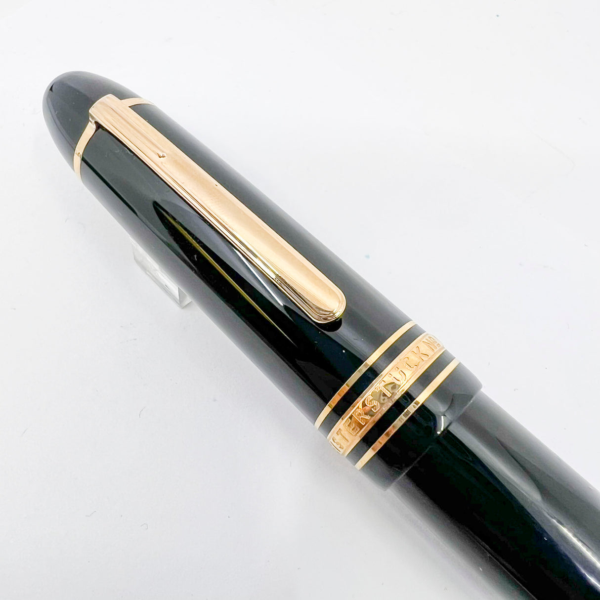 Montblanc Special Order Meisterstuck #149 (Largest) Fountain Pen - Bespoke Fine 18kt Gold Nib with Authentic Ruby Embedded + Special Nib Engraving