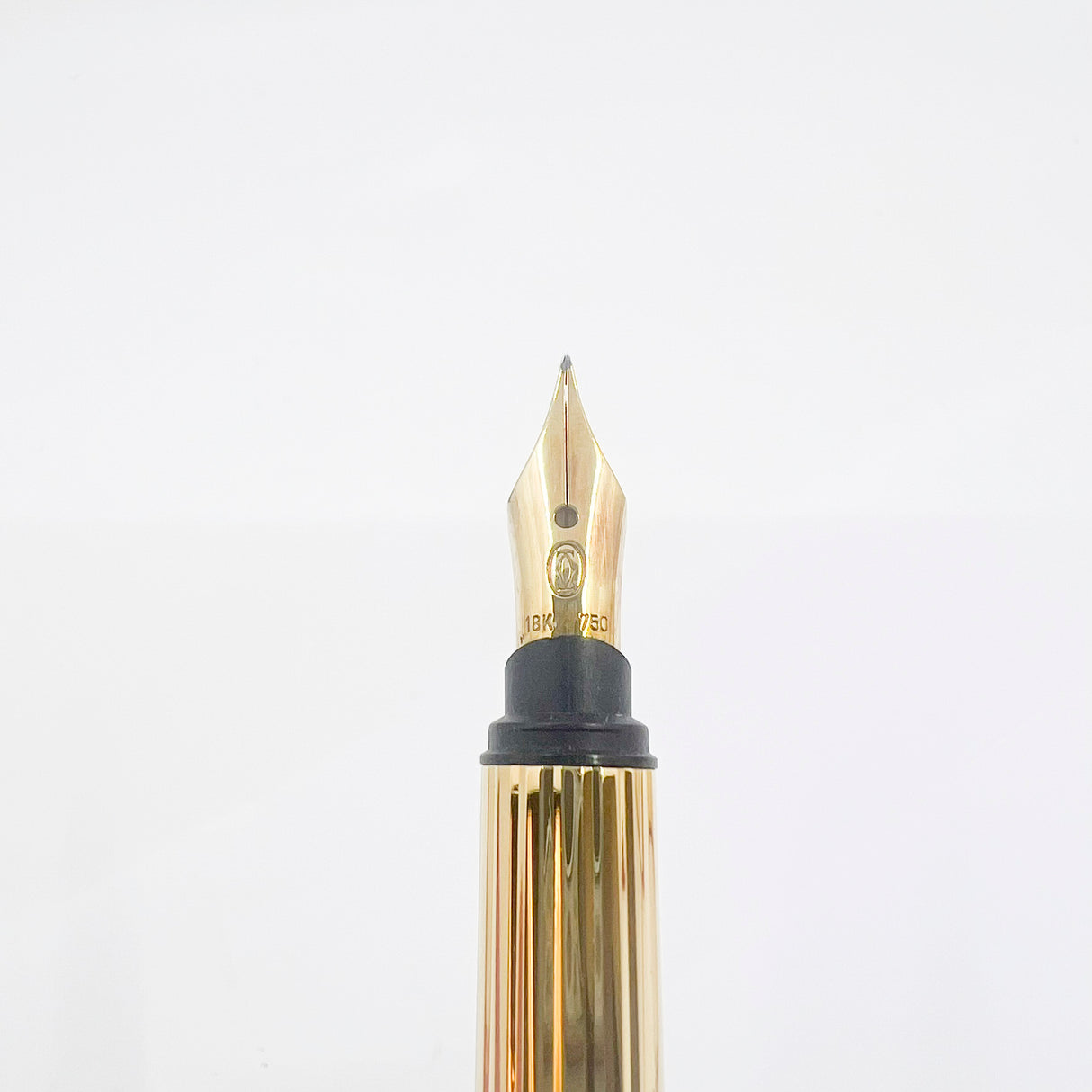 Cartier Marbled Orange Must de Cartier Fountain Pen - Fine 18kt Gold Nib - RARE & SOUGHT AFTER!