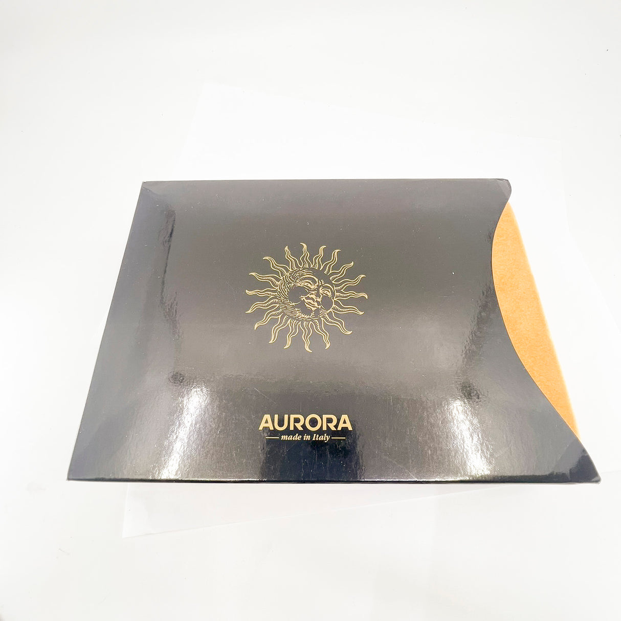 Aurora Sole Marbled Orange Limited Edition Boxed Set of Ballpoint Pen & Fountain Pen - Broad 18kt Gold Nib