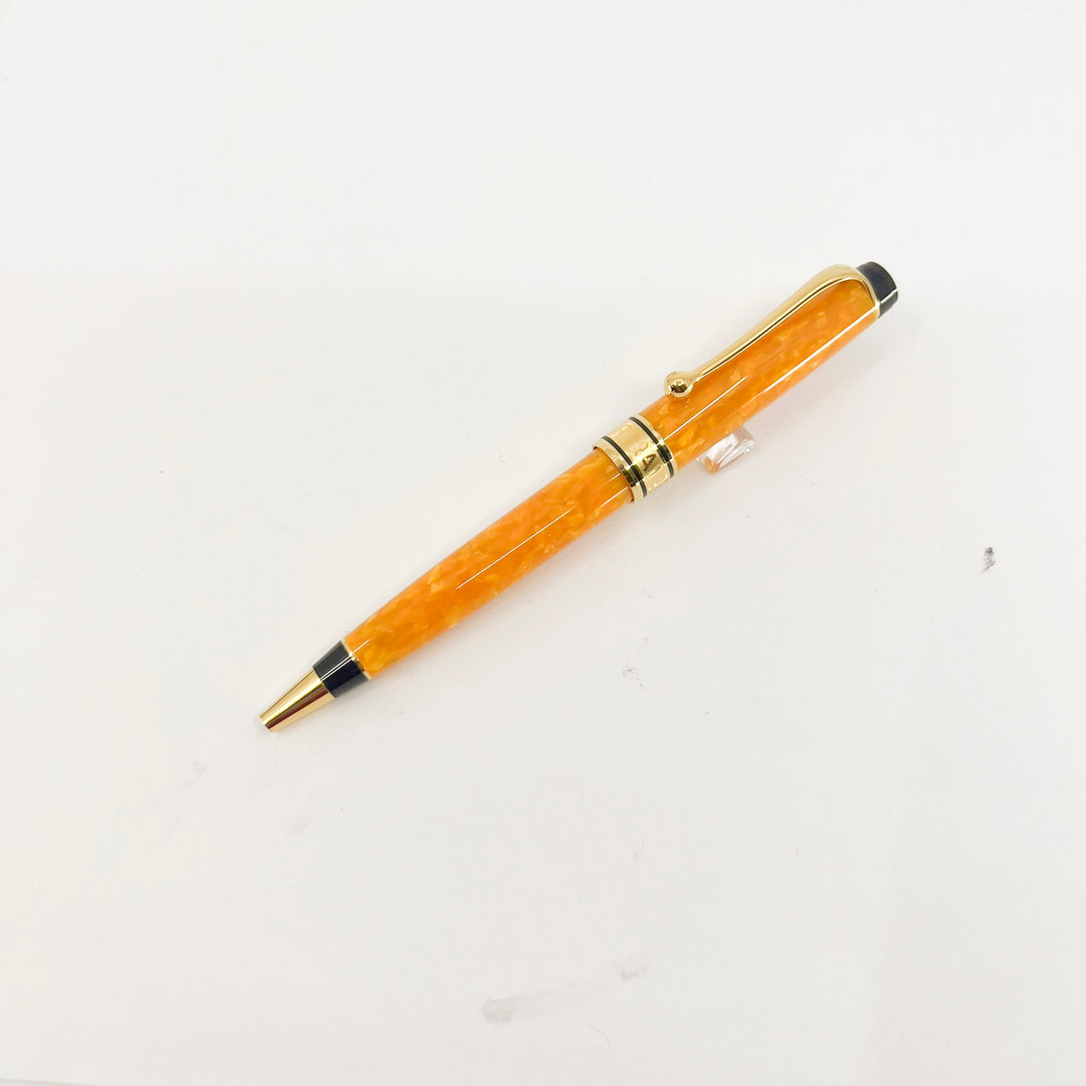 Aurora Sole Marbled Orange Limited Edition Boxed Set of Ballpoint Pen & Fountain Pen - Broad 18kt Gold Nib