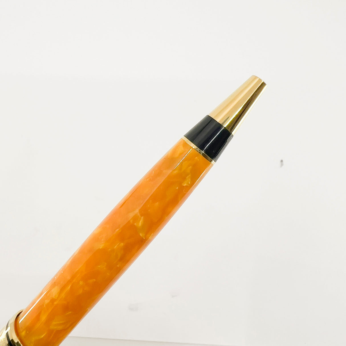 Aurora Sole Marbled Orange Limited Edition Boxed Set of Ballpoint Pen & Fountain Pen - Broad 18kt Gold Nib