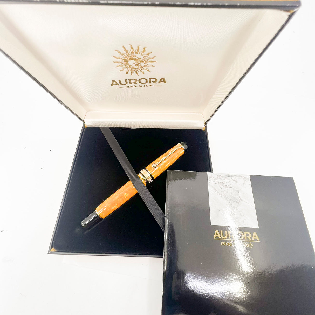 Aurora Sole Marbled Orange Limited Edition Rollerball