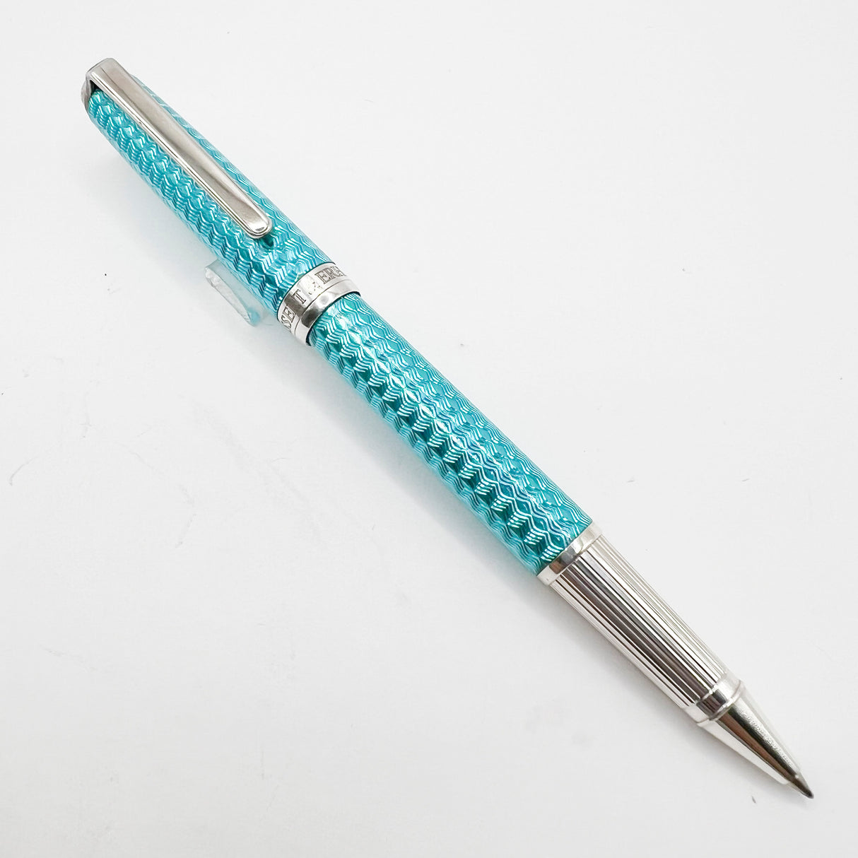 Bossert & Erhard Basketweave Arctic Ice Sterling Silver Rollerball