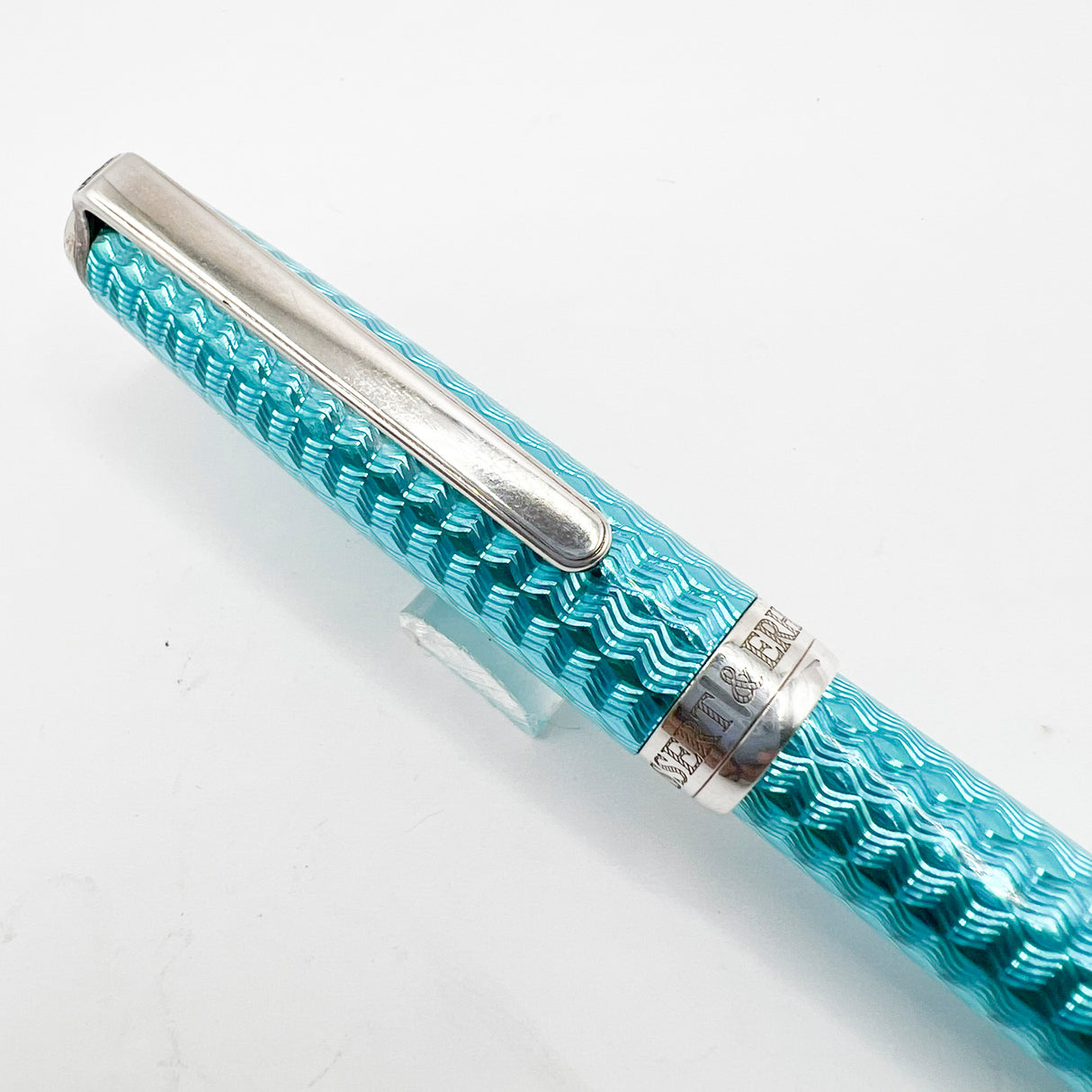 Bossert & Erhard Basketweave Arctic Ice Sterling Silver Rollerball