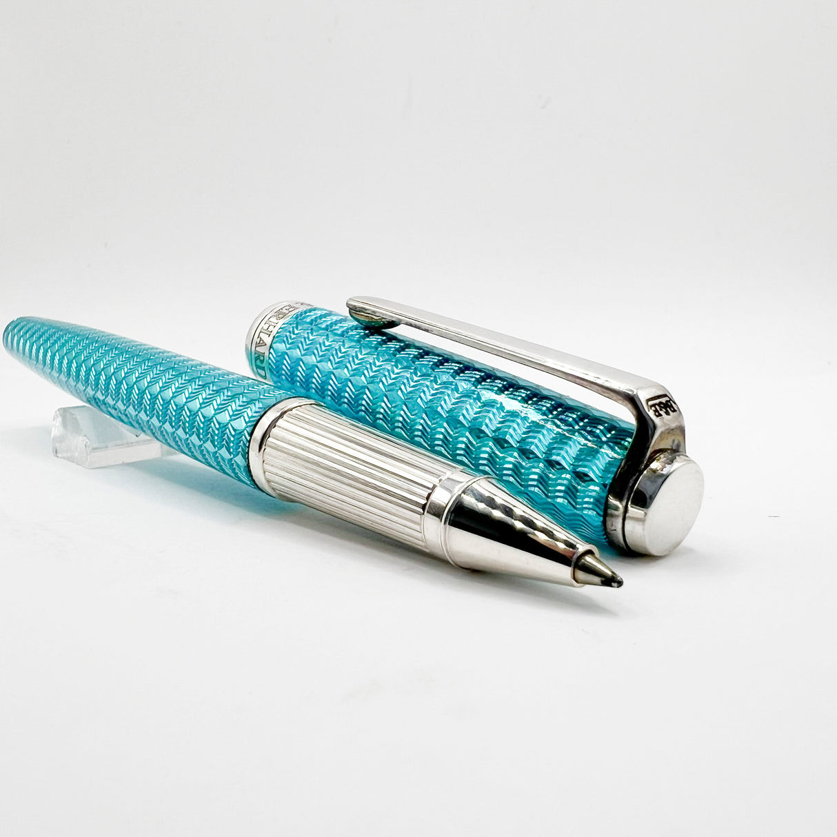 Bossert & Erhard Basketweave Arctic Ice Sterling Silver Rollerball