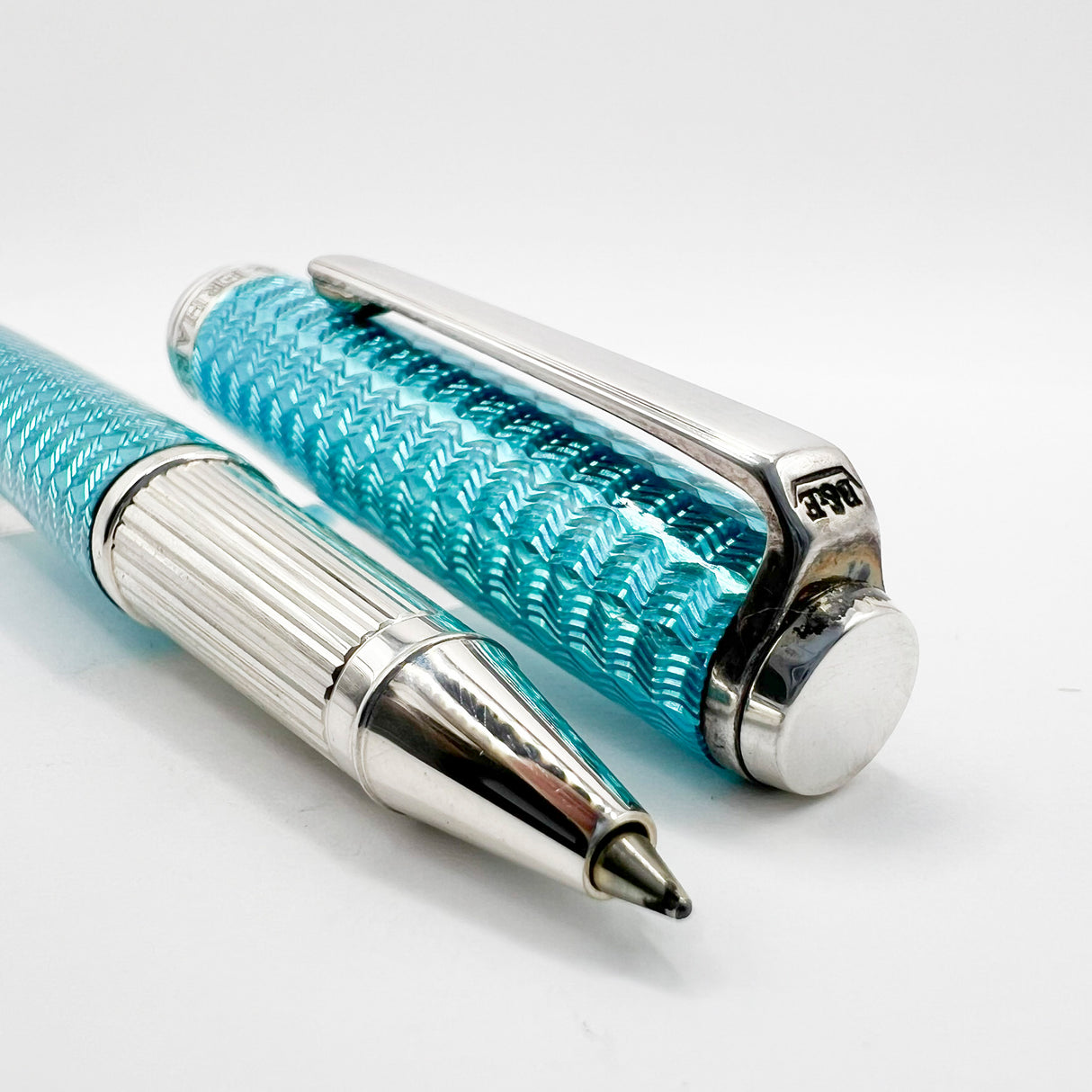 Bossert & Erhard Basketweave Arctic Ice Sterling Silver Rollerball