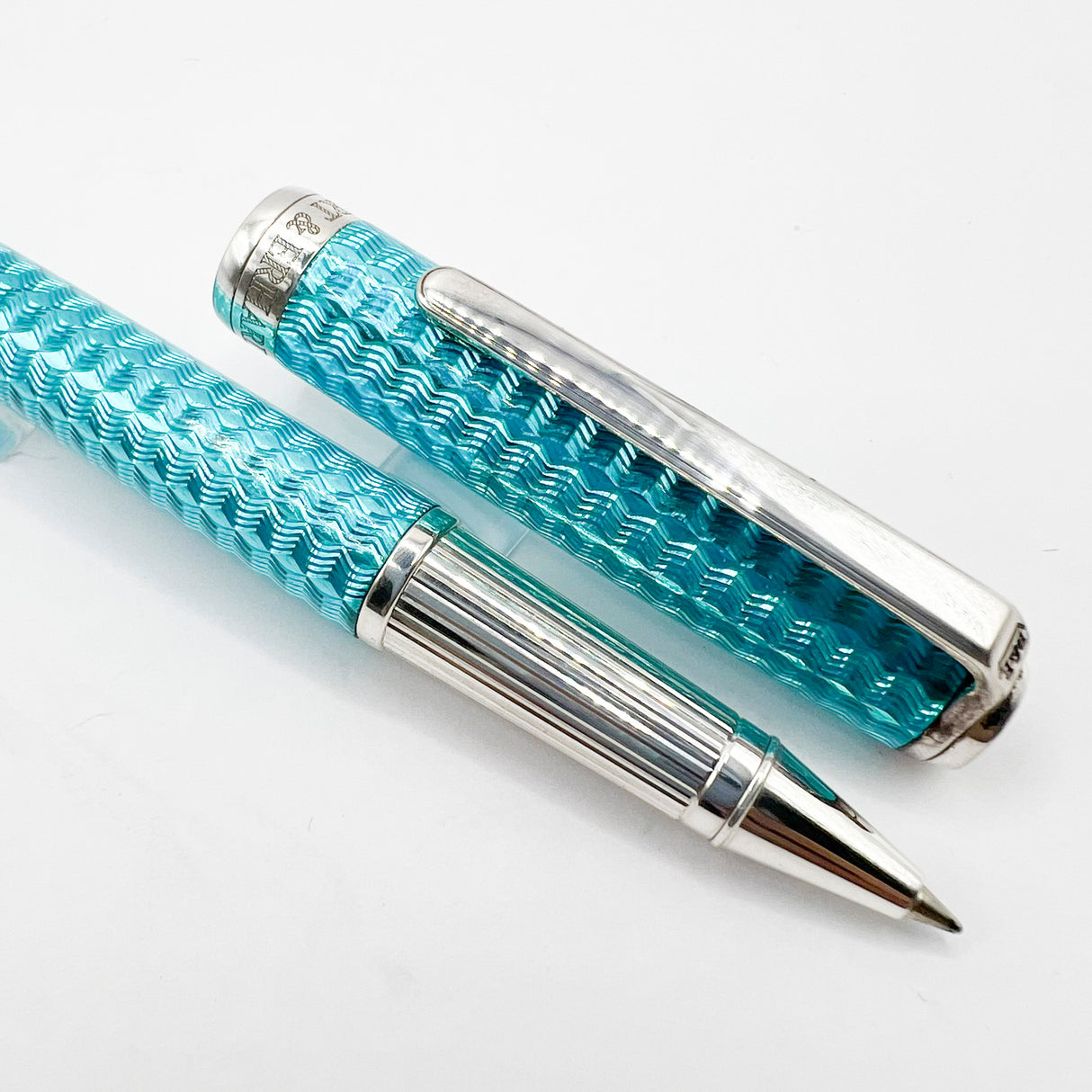 Bossert & Erhard Basketweave Arctic Ice Sterling Silver Rollerball