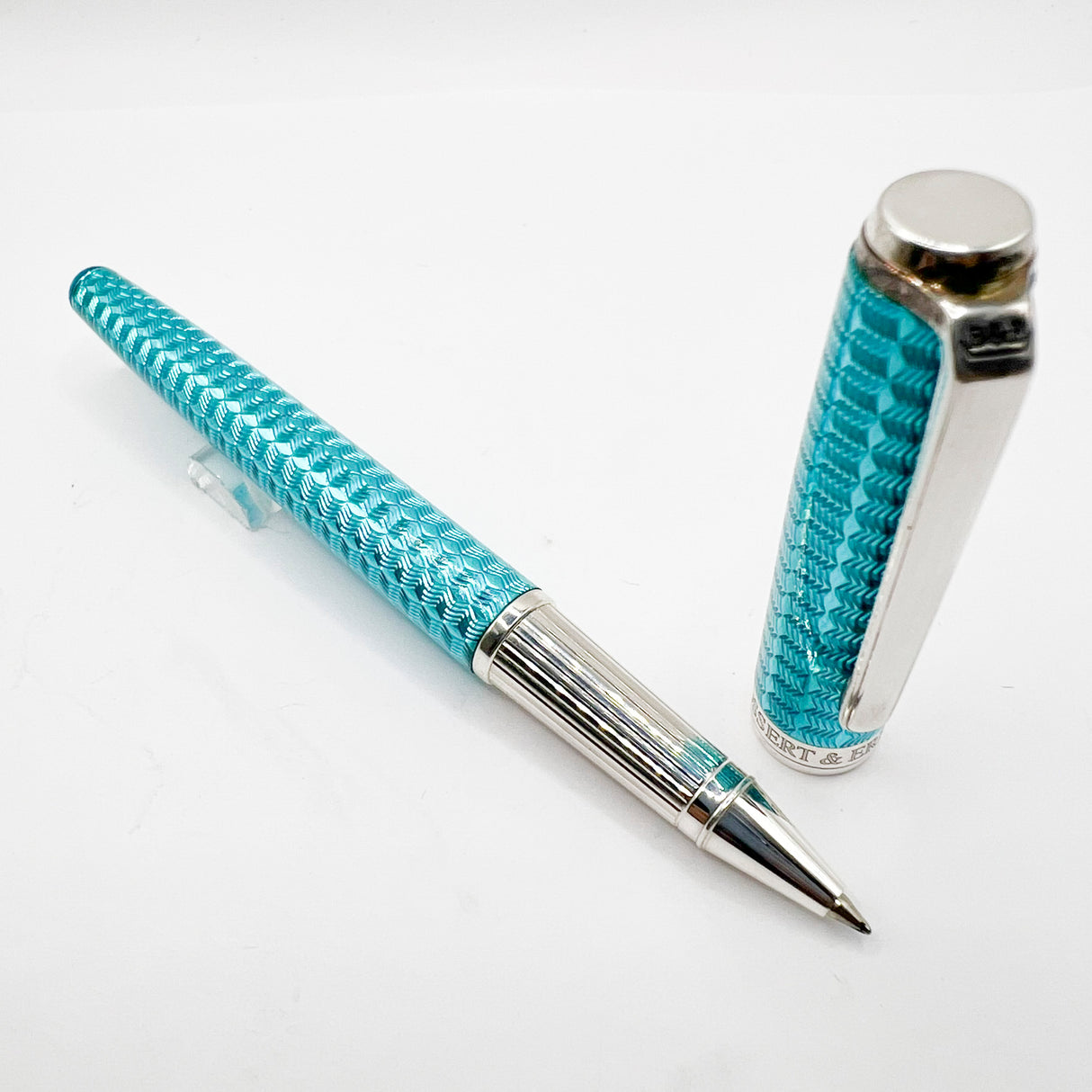 Bossert & Erhard Basketweave Arctic Ice Sterling Silver Rollerball